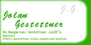 jolan gestettner business card